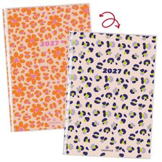Agenda Capri - 1 semaine sur 2 pages - 10 x 15 cm - léopard - Oberthur