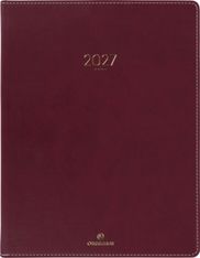 Agenda Eton - 1 semaine sur 2 pages - 22 x 28 cm - bordeaux - Oberthur