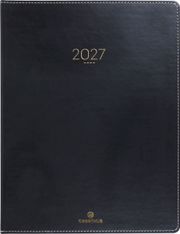 Agenda Eton - 1 semaine sur 2 pages - 22 x 28 cm - noir - Oberthur