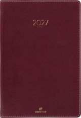 Agenda Eton - 1 semaine sur 2 pages - 17 x 24,5 cm - bordeaux - Oberthur