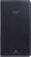 Agenda Eton - 1 semaine sur 2 pages - 9,5 x 17,5 cm - noir - Oberthur