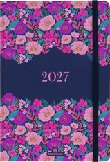 Agenda Anahita - 1 semaine sur 2 pages - 17 x 24,5 cm - marine - Oberthur
