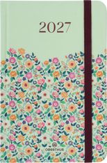 Agenda Anahita - 1 semaine sur 2 pages - 10 x 15 cm - vert clair - Oberthur