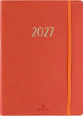 Agenda My Hello - 1 semaine sur 2 pages - 15,5 x 21,5 cm - corail - Oberthur