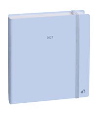 Quo Vadis - Agenda - Exécutif Color - Semainier Planning - Multilingue - Pastel - Bleu clair - 13 mois de décembre à décembre - 16x16 cm - Papier Clairefontaine blanc - Fabrication française