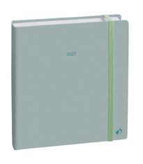 Quo Vadis - Agenda - Exécutif Color - Semainier Planning - Multilingue - Pastel - Vert clair - 13 mois de décembre à décembre - 16x16 cm - Papier Clairefontaine blanc - Fabrication française
