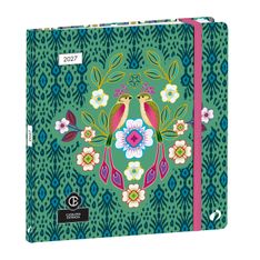 Quo Vadis - Agenda - Exécutif - Semainier Planning - Français - Catalina Estrada - Oiseaux - 14 mois de décembre à janvier - 16x16 cm - Papier Clairefontaine blanc - Fabrication française