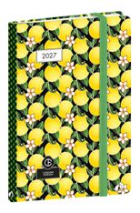 Quo Vadis - Agenda - Affaires - Semainier Planning - Français - Catalina Estrada - Citron - 14 mois de décembre à janvier - 10x15 cm - Papier Clairefontaine blanc - Fabrication française