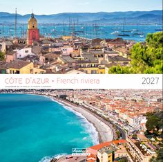 Calendrier mensuel 30X30cm COTE D'AZUR - 16 mois Aquarupella