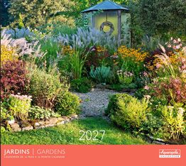 Calendrier mensuel 30X30cm JARDINS - 16 mois Aquarupella