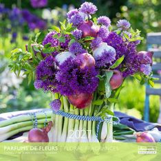 Calendrier mensuel 30X30cm PARFUMS DE FLEURS - 16 mois Aquarupella