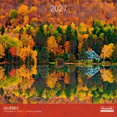 Calendrier mensuel 30X30cm QUEBEC - 16 mois Aquarupella