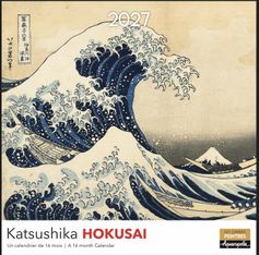 Calendrier mensuel 30X30cm HOKUSAI KATSUSHIKA   - 16 mois Aquarupella 