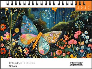 Calendrier chevalets mensuel 18X13,5cm NAKATA - 12 mois Aquarupella  