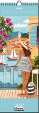 Calendrier long mensuel 16,5X41cm BORD DE MER - 12 mois Aquarupella 