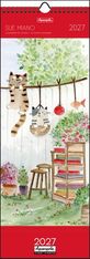 Calendrier long mensuel 16,5X41cm SUE MIANO - 12 mois Aquarupella 