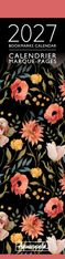 Calendrier marque-pages mensuel 4X16cm AMBIANCE FLORALE ILLUSTRATIONS 