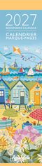 Calendrier marque-pages mensuel 4X16cm BORD DE MER ILLUSTRATIONS 