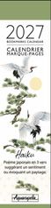 Calendrier marque-pages mensuel 4X16cm HAIKU ILLUSTRATIONS 