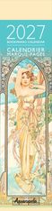 Calendrier marque-pages mensuel 4X16cm MUCHA ILLUSTRATIONS 