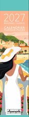 Calendrier marque-pages mensuel 4X16cm VACANCES RETRO ILLUSTRATIONS 