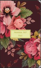 Agenda semaine 10X16cm AMBIANCE FLORALE - 12 mois Aquarupella