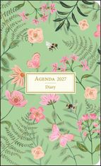 Agenda semaine 10X16cm HERBIER VERT - 12 mois Aquarupella