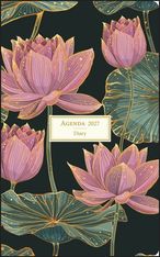 Agenda semaine 13X21cm LOTUS -  12 mois Aquarupella 