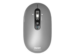 PORT Connect Professional PURE - Souris sans fil - rechargeable - 4 boutons - gris