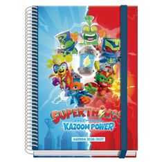 Agenda escolar espiral semana vista SuperThings 150 x 210 mm