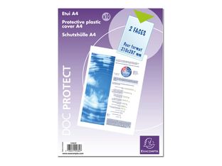 Exacompta - 10 Pochettes de protection - A4 - transparent
