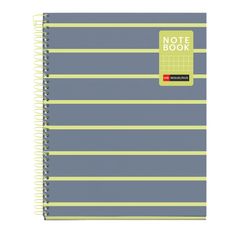 Miquelrius Notebook Between the lines - Cahier à spirale - A5 - 80 feuilles - petits carreaux (5x5 mm) - citron