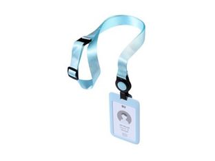 Avery - Porte-nom avec dragonne - pour 85 x 54 mm - bleu pastel