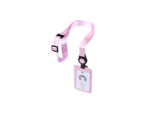 Avery - Porte-nom avec dragonne - pour 85 x 54 mm - rose pastel