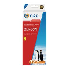 Cartouche compatible Canon CLI-531 - Jaune - G&G