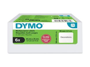 DYMO - 6 rouleaux de 500 étiquettes - 54 x 70 mm - blanc
