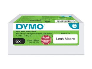 DYMO - 6 rouleaux de 300 étiquettes pour badge - 41 x 89 mm - blanc