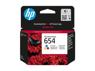 HP 654 - couleur (cyan, magenta, jaune) - Cartouche d'encre originale