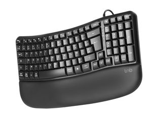 T'nB ERGO - Clavier filaire - repose-poignet - USB-C - PC / Mac - Azerty - noir