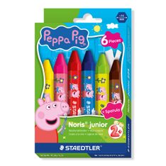 STAEDTLER - Noris® junior – Pack de 6 craies à la cire Peppa Pig