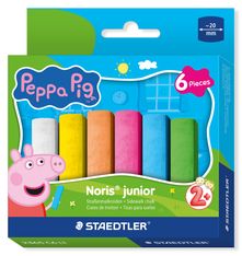 STAEDTLER - Noris® junior – Pack de 6 craies de trottoir Peppa Pig