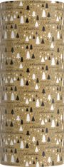 LWC - Rouleau papier cadeau Noël doré noir - 50m x 70cm
