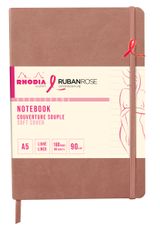 Rhodia - Carnet A5 ligné - 14,8 x 21 cm - Bois de rose