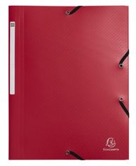 Carpeta con gomas Exacompta Opak A4 de polipropileno reciclado roja