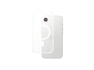 Panzerglasse - Coque de protection pour Apple iPhone 16e / 17e - MagSafe - Silicone - Transparent avec paillettes