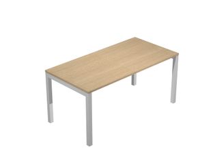 Bureau droit Trend - L140 - pieds arches - plateau imitation chêne