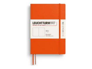 Leuchtturm1917 - Cahier de notes - reliure cousue - moyen - A5 (145 x 210 mm) - 123 pages - papier chamois - uni - couverture citrouille