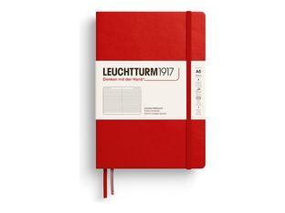 Leuchtturm1917 - Cahier de notes - reliure cousue - moyen - A5 (145 x 210 mm) - 251 pages - papier chamois - uni - couverture cerise