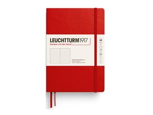 Leuchtturm1917 - Cahier de notes - reliure cousue - moyen - A5 (145 x 210 mm) - 251 pages - papier chamois - pointillé - couverture cerise