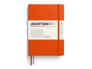 Leuchtturm1917 - Cahier de notes - reliure cousue - moyen - A5 (145 x 210 mm) - 251 pages - papier chamois - doublé - couverture citrouille